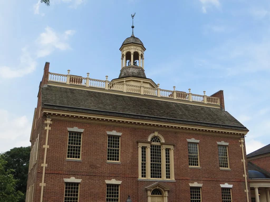The brick Old State House on The Green in Dover, Delaware
