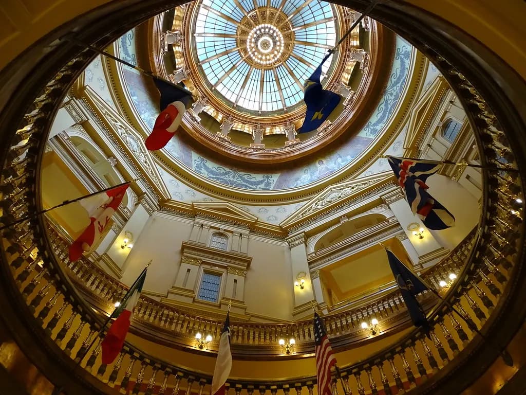 The dome of the Kansas State Capitol in Topeka