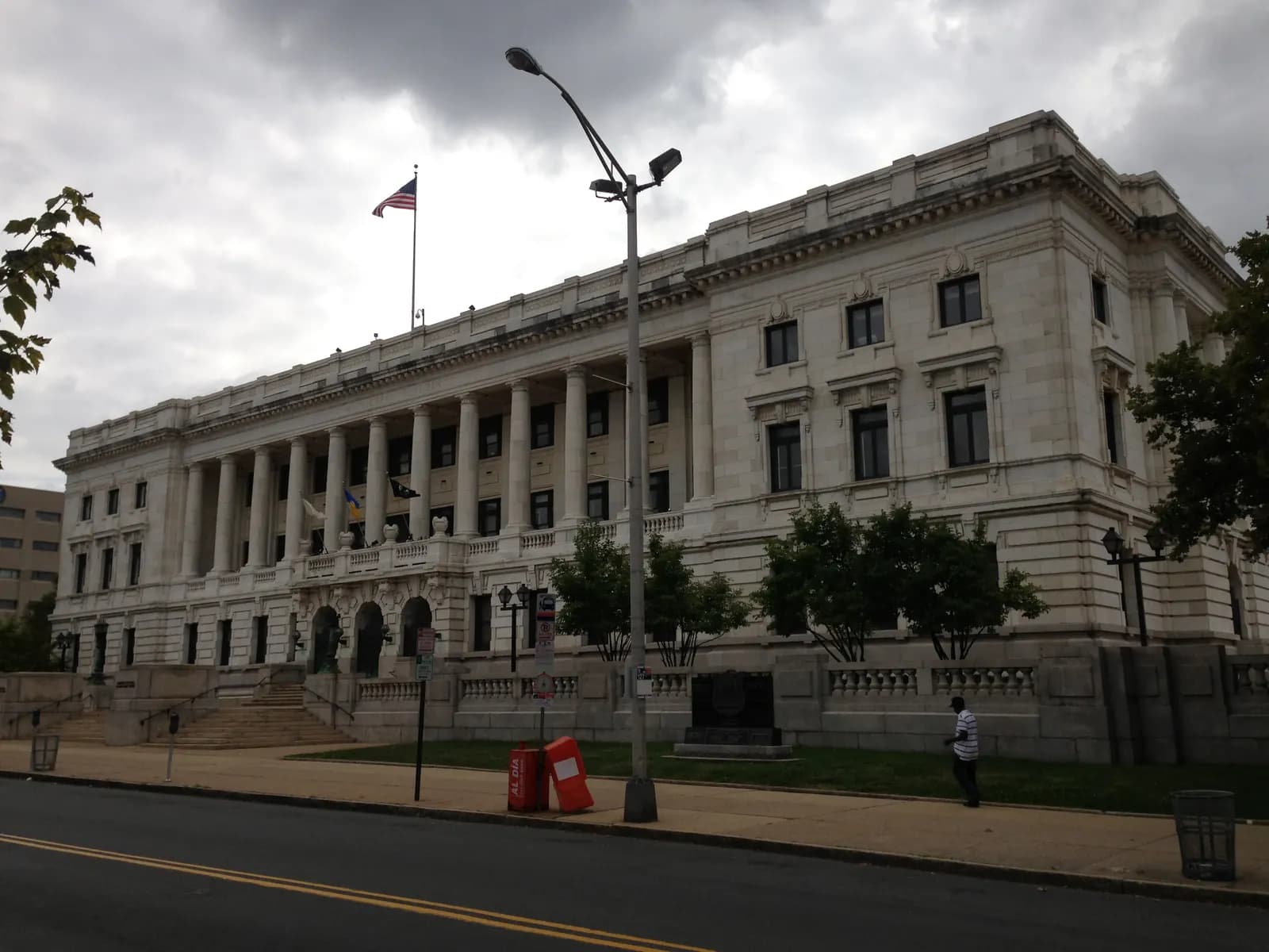 Trenton City Hall, a classical stone municipal building in Trenton, New Jersey