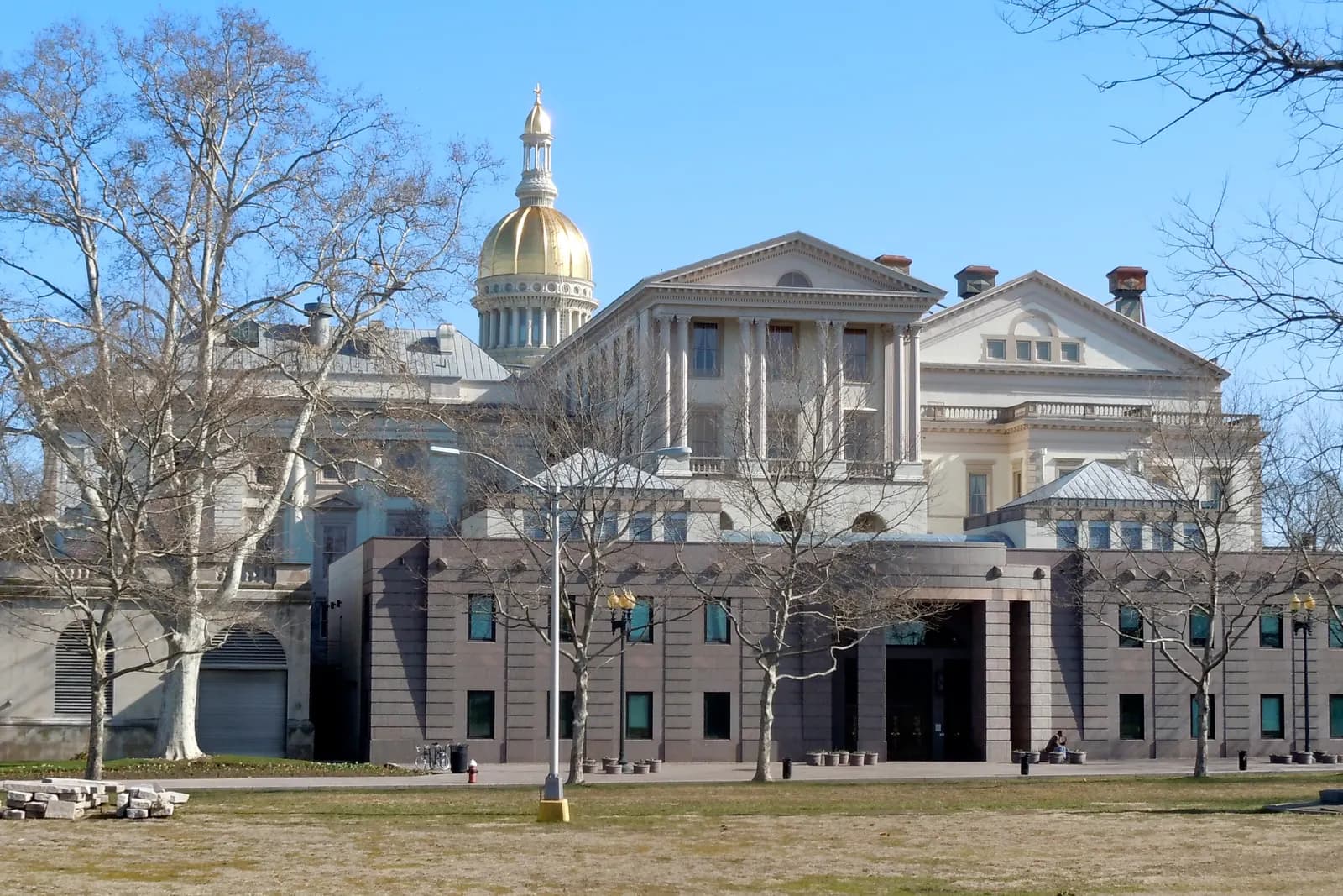 The gold-domed New Jersey State House in Trenton