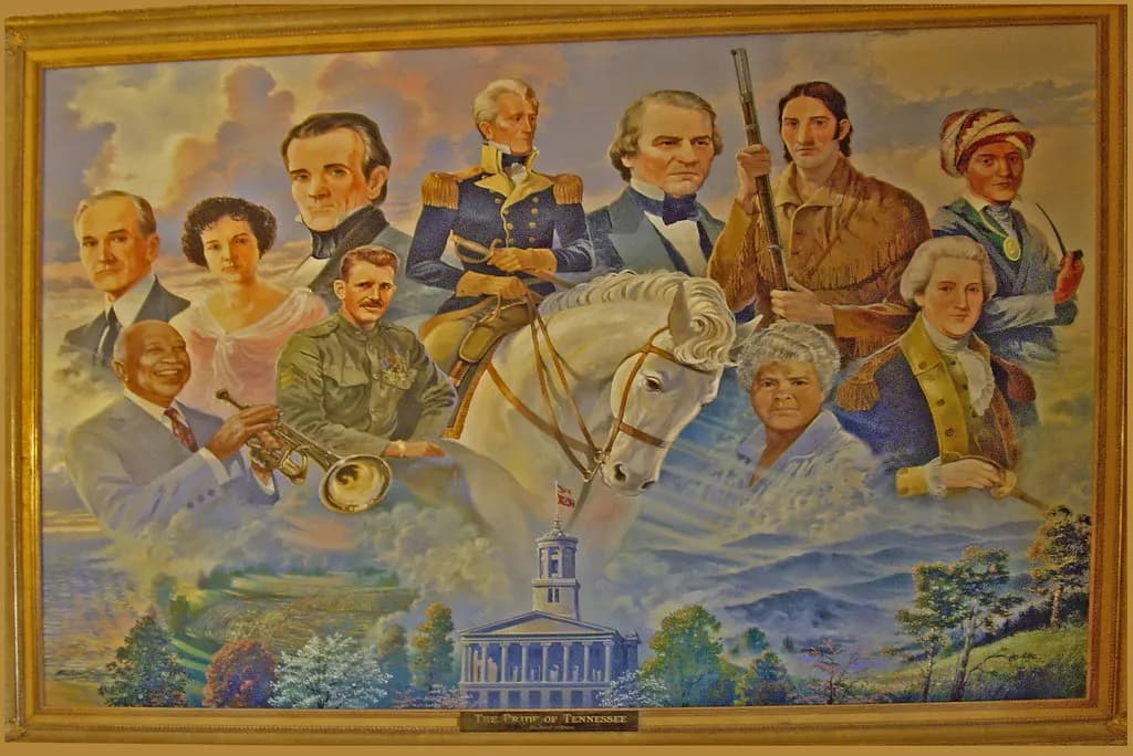 The Tennessee State Capitol in Nashville, a Greek Revival building with a central tower