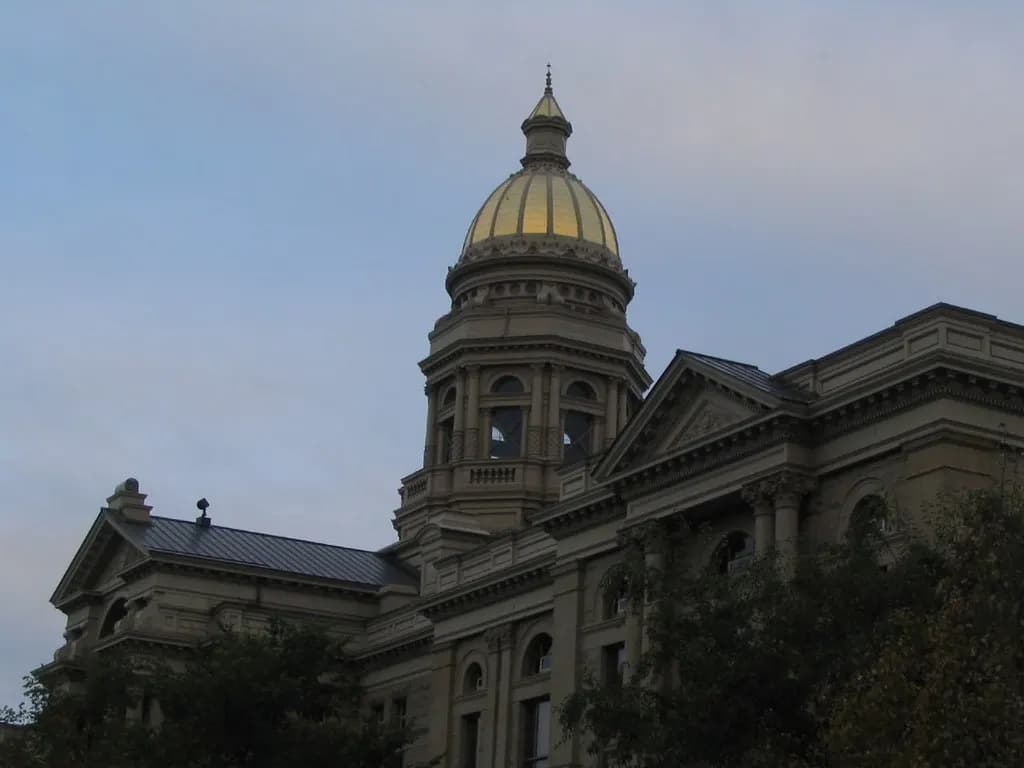 Wyoming State Capitol in Cheyenne with its gold dome