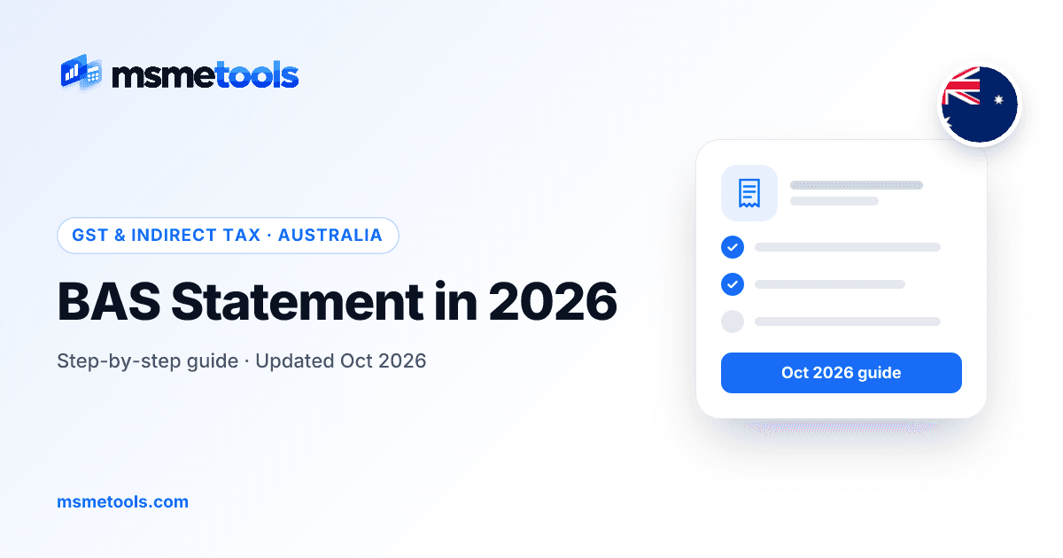 BAS statement due dates and labels — MSMETOOLS guide cover