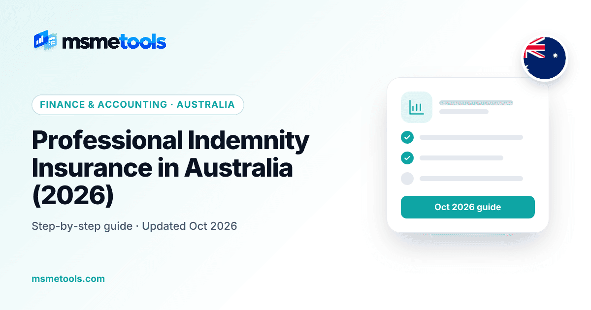 Professional indemnity insurance in Australia — MSMETOOLS guide cover