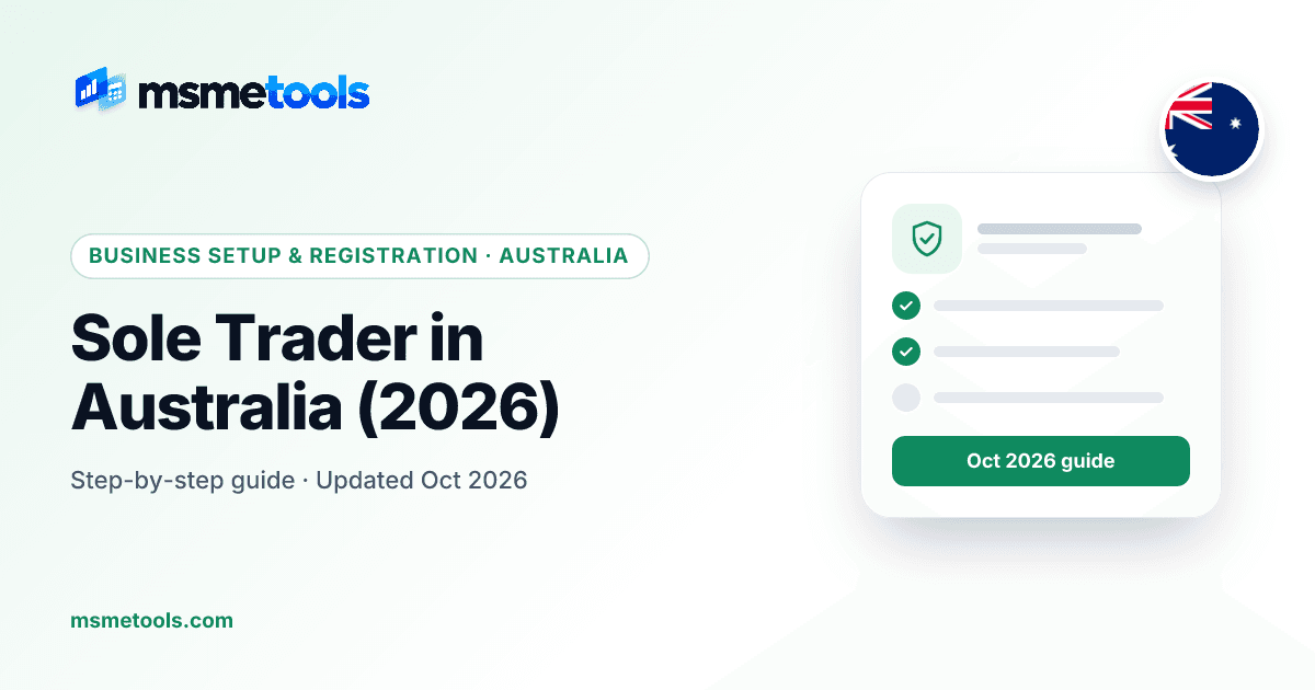 Sole trader in Australia — MSMETOOLS guide cover
