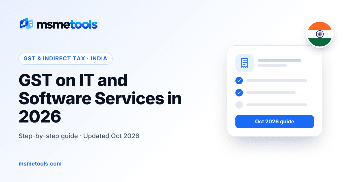 GST on IT and software services — MSMETOOLS guide cover
