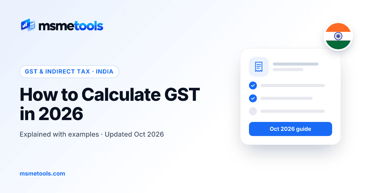 How to calculate GST — MSMETOOLS guide cover
