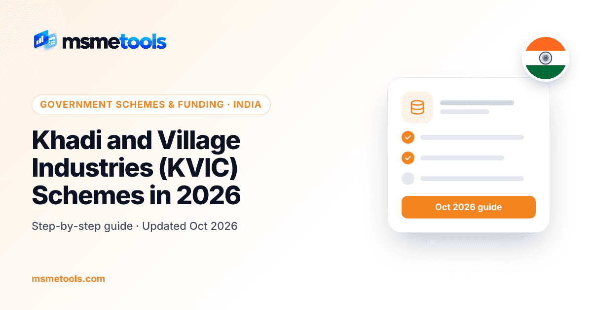 Khadi and Village Industries Commission schemes — MSMETOOLS guide cover