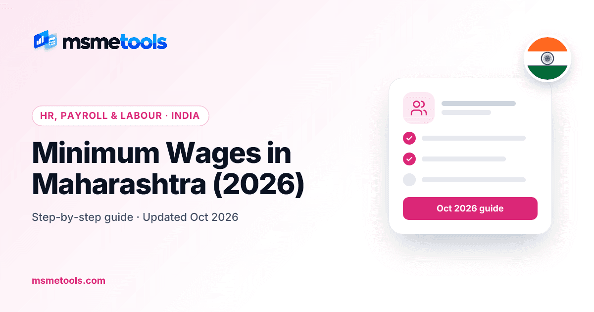Minimum wages in Maharashtra — MSMETOOLS guide cover
