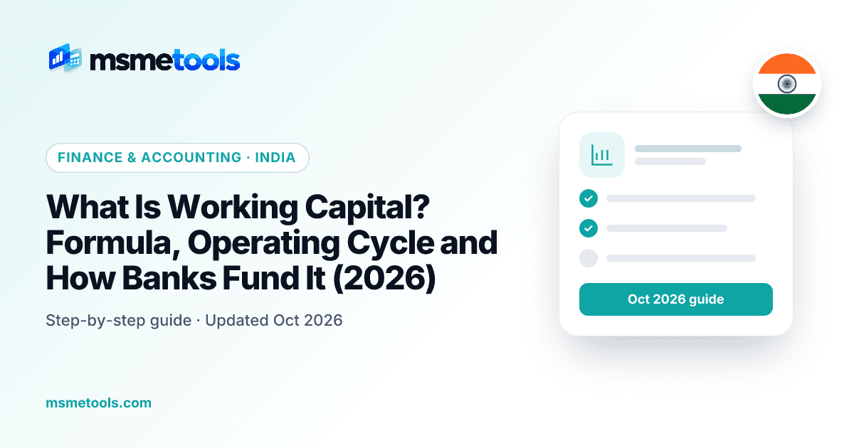 What is working capital — MSMETOOLS guide cover