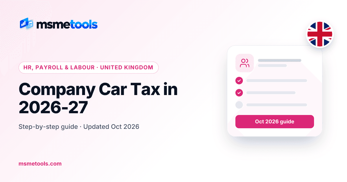 Company car tax — MSMETOOLS guide cover