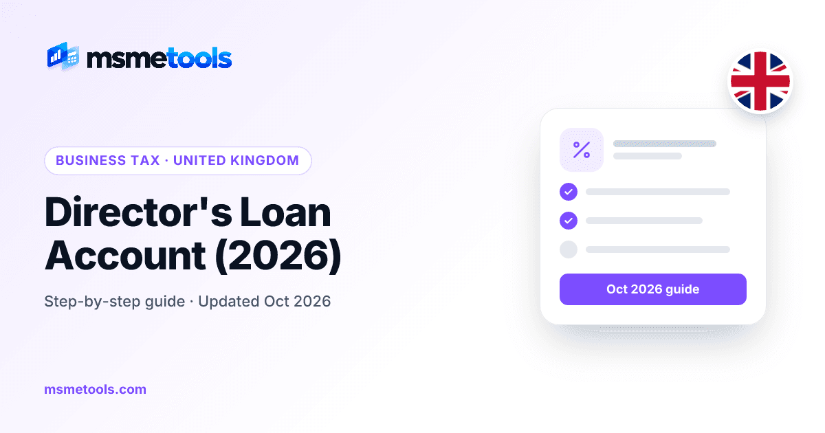Director's loan account — MSMETOOLS guide cover