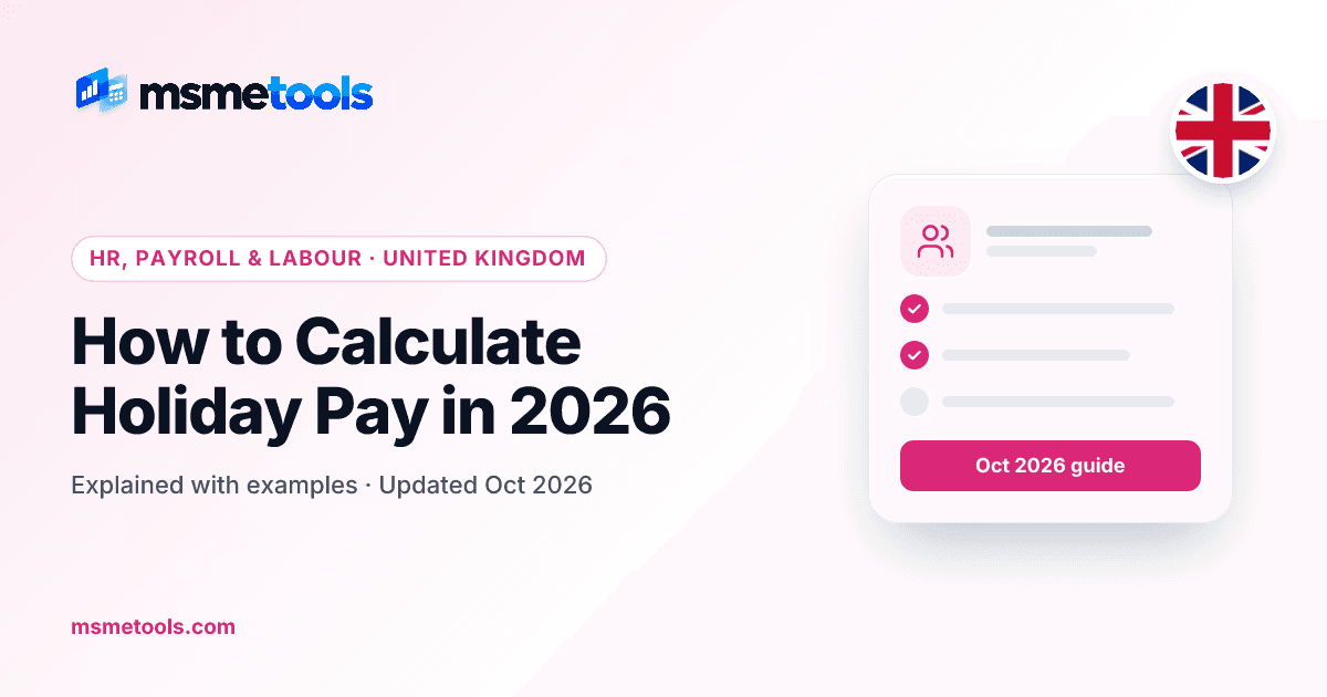 Holiday pay calculation — MSMETOOLS guide cover