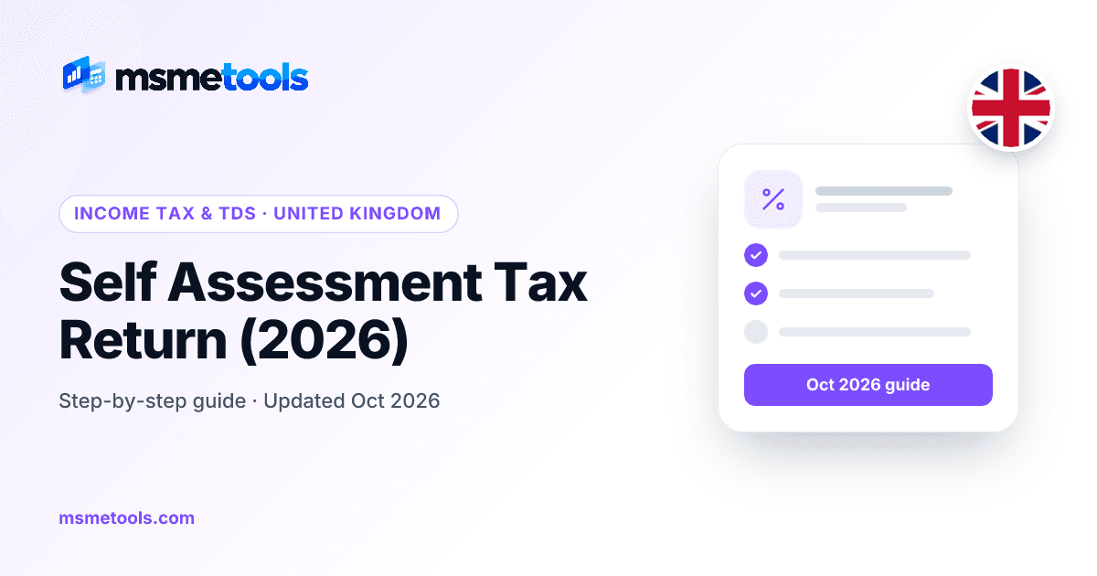 Self Assessment tax return guide for the UK — MSMETOOLS cover