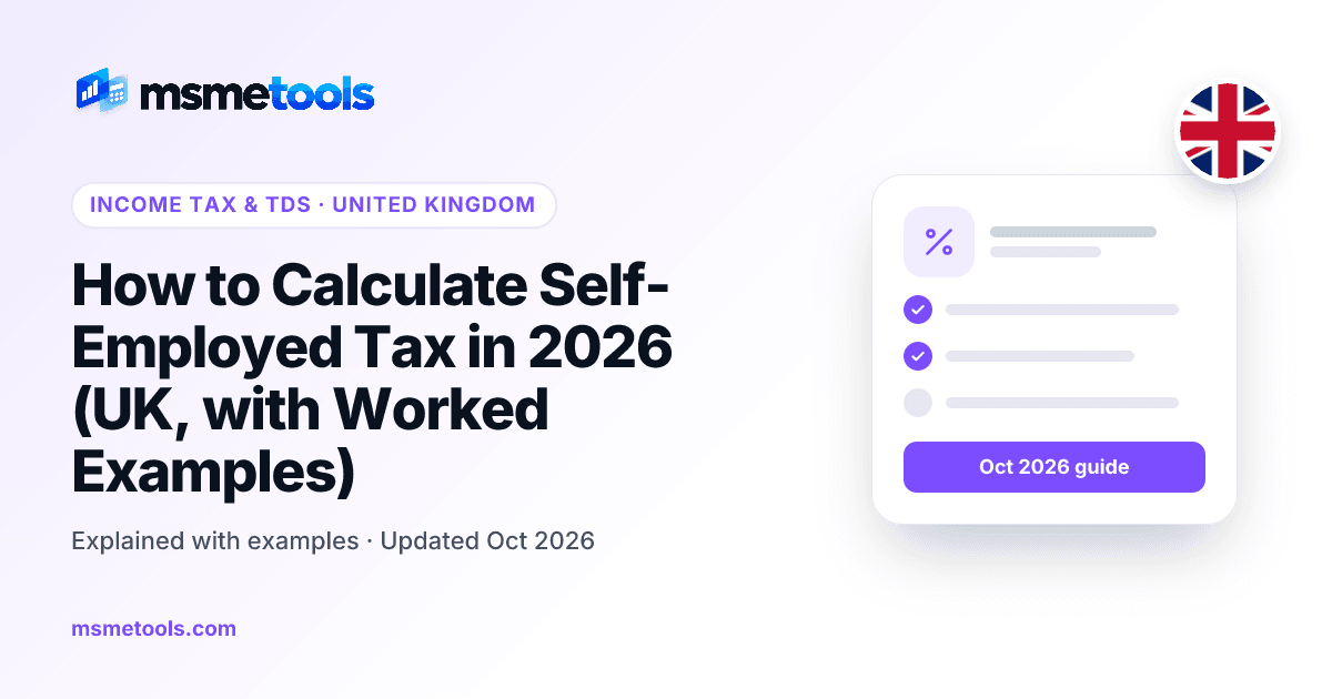How to calculate self-employed tax in the UK — MSMETOOLS cover
