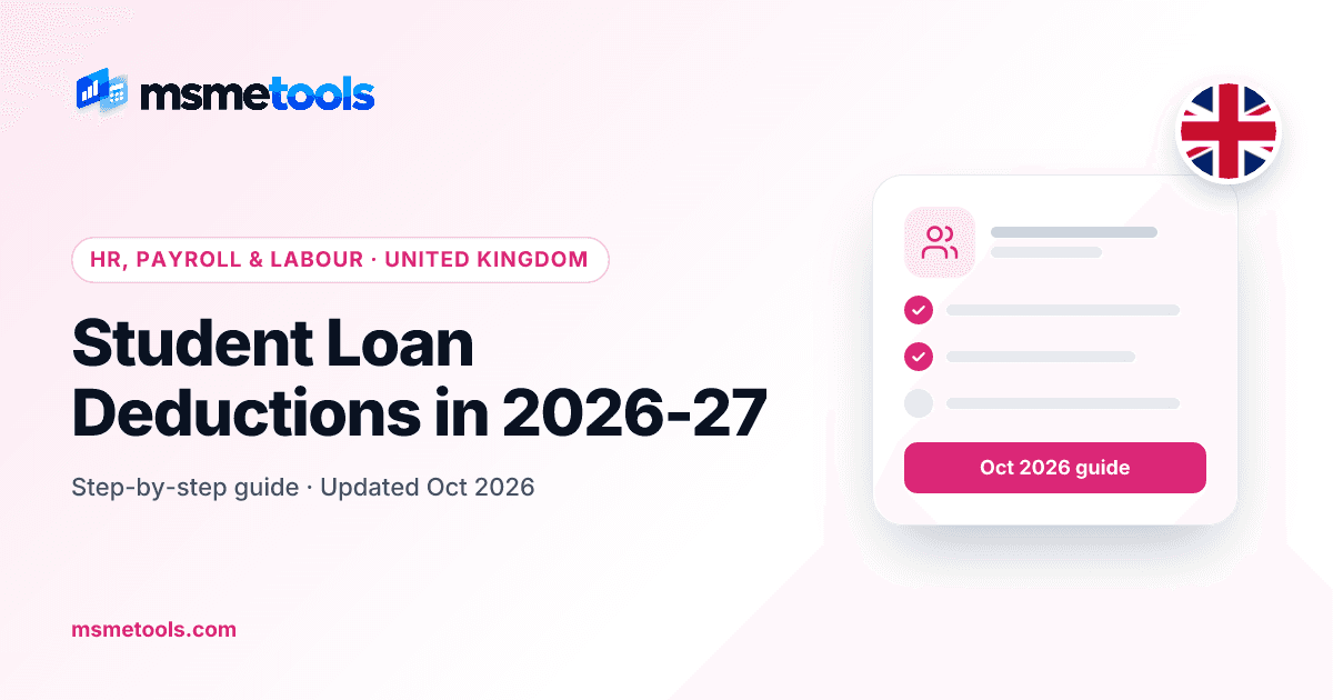 Student loan deductions — MSMETOOLS guide cover