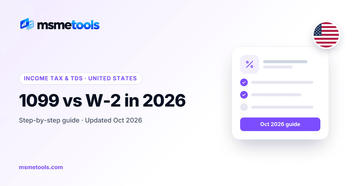 1099 vs W-2 — MSMETOOLS guide cover