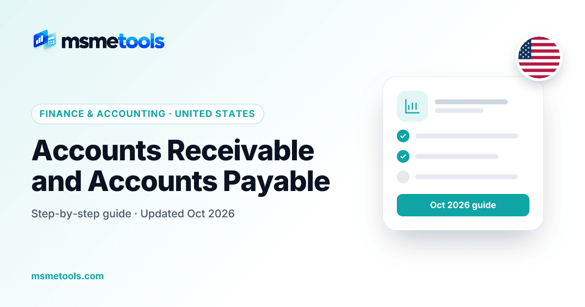 Accounts receivable and accounts payable — MSMETOOLS guide cover