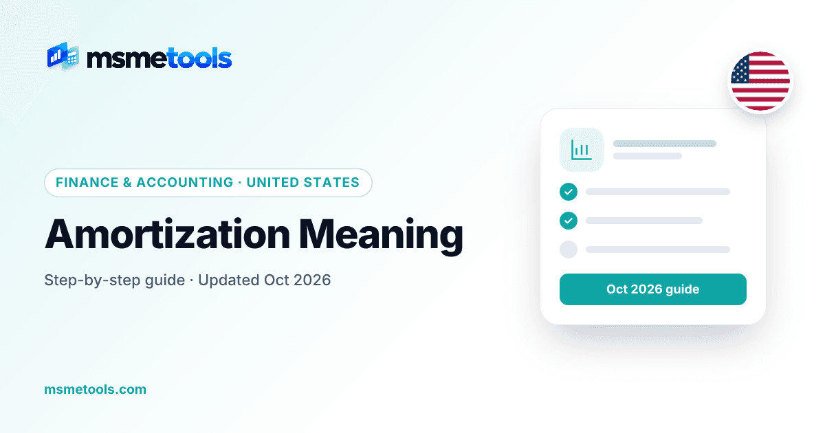 Amortization meaning — MSMETOOLS guide cover