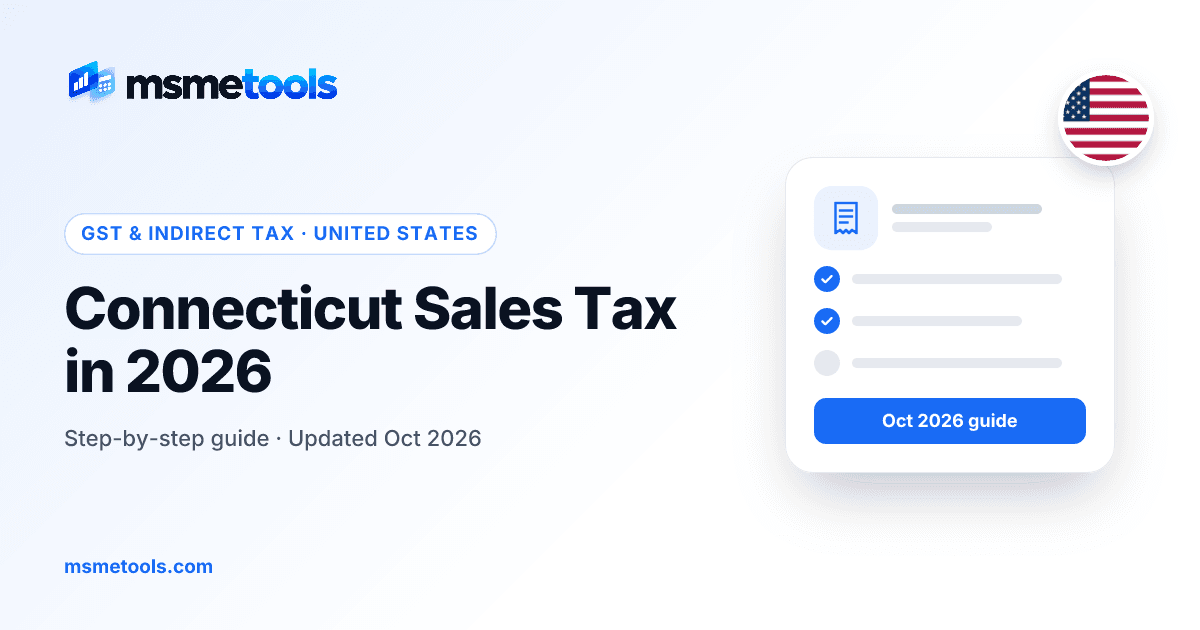 Connecticut sales tax — MSMETOOLS guide cover