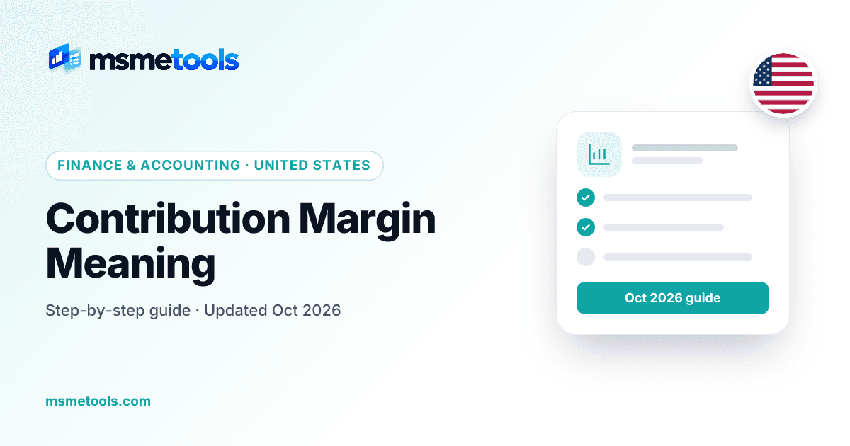 Contribution margin meaning — MSMETOOLS guide cover