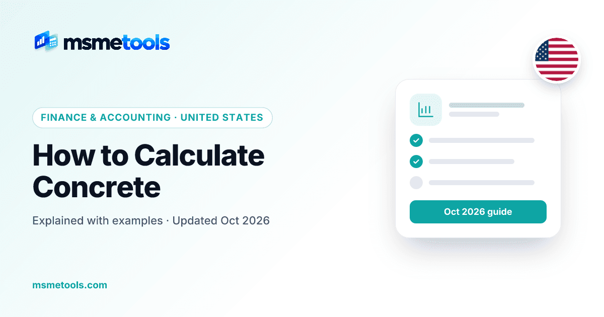 How to calculate concrete — MSMETOOLS guide cover