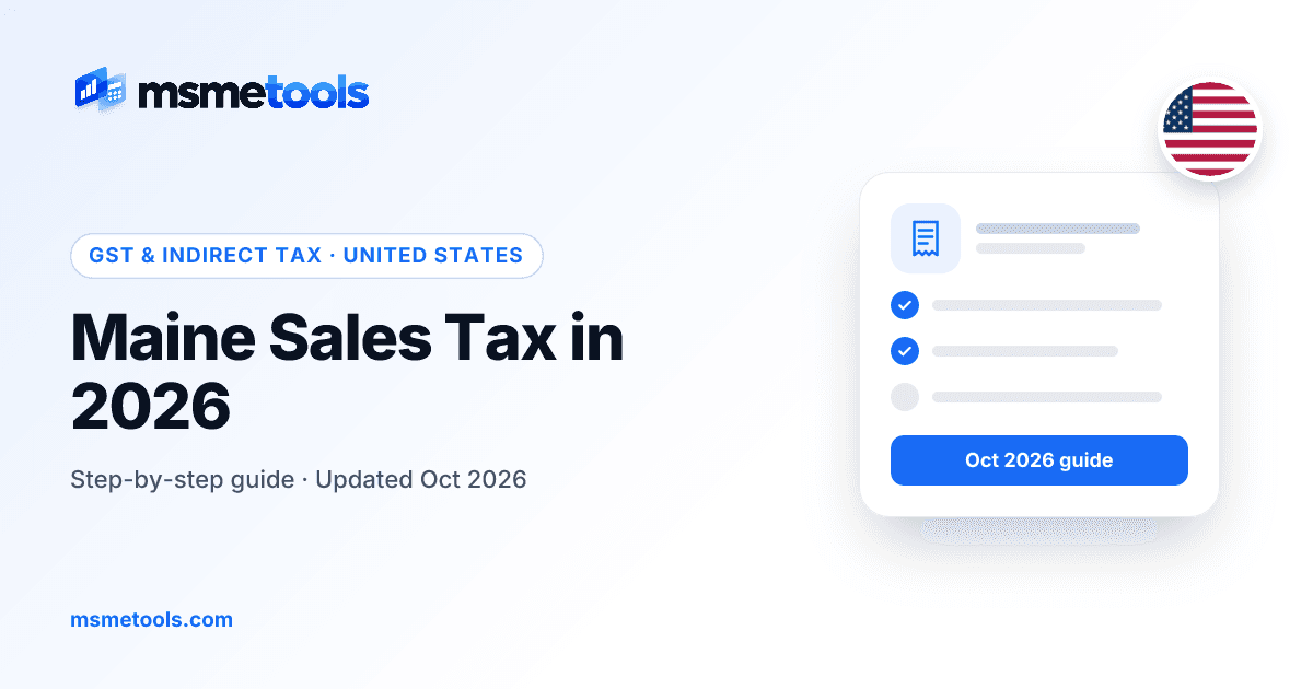 Maine sales tax — MSMETOOLS guide cover