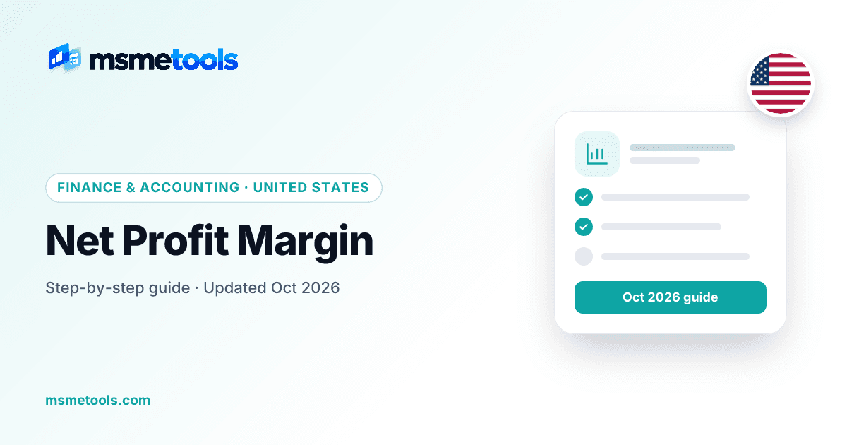 Net profit margin — MSMETOOLS guide cover