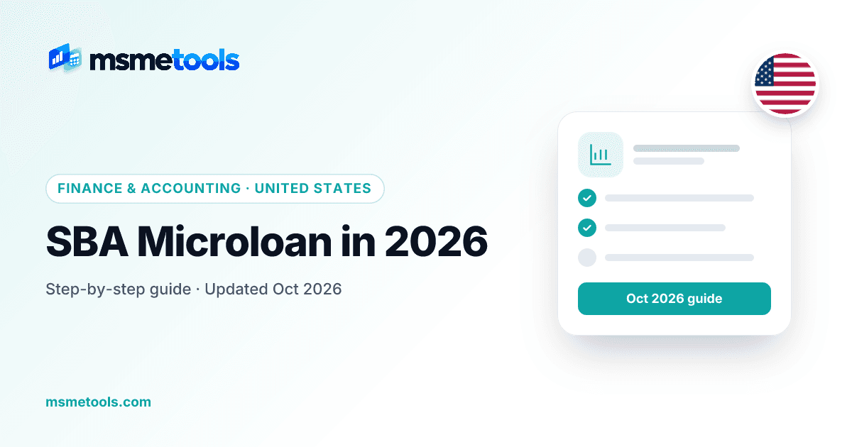 SBA microloan — MSMETOOLS guide cover