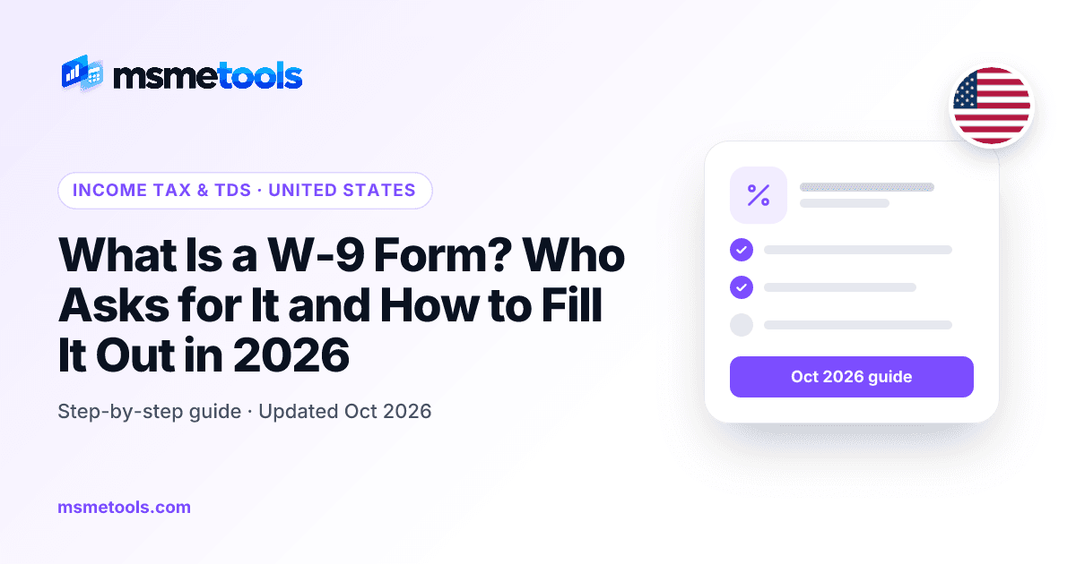 What is a W-9 form — MSMETOOLS guide cover